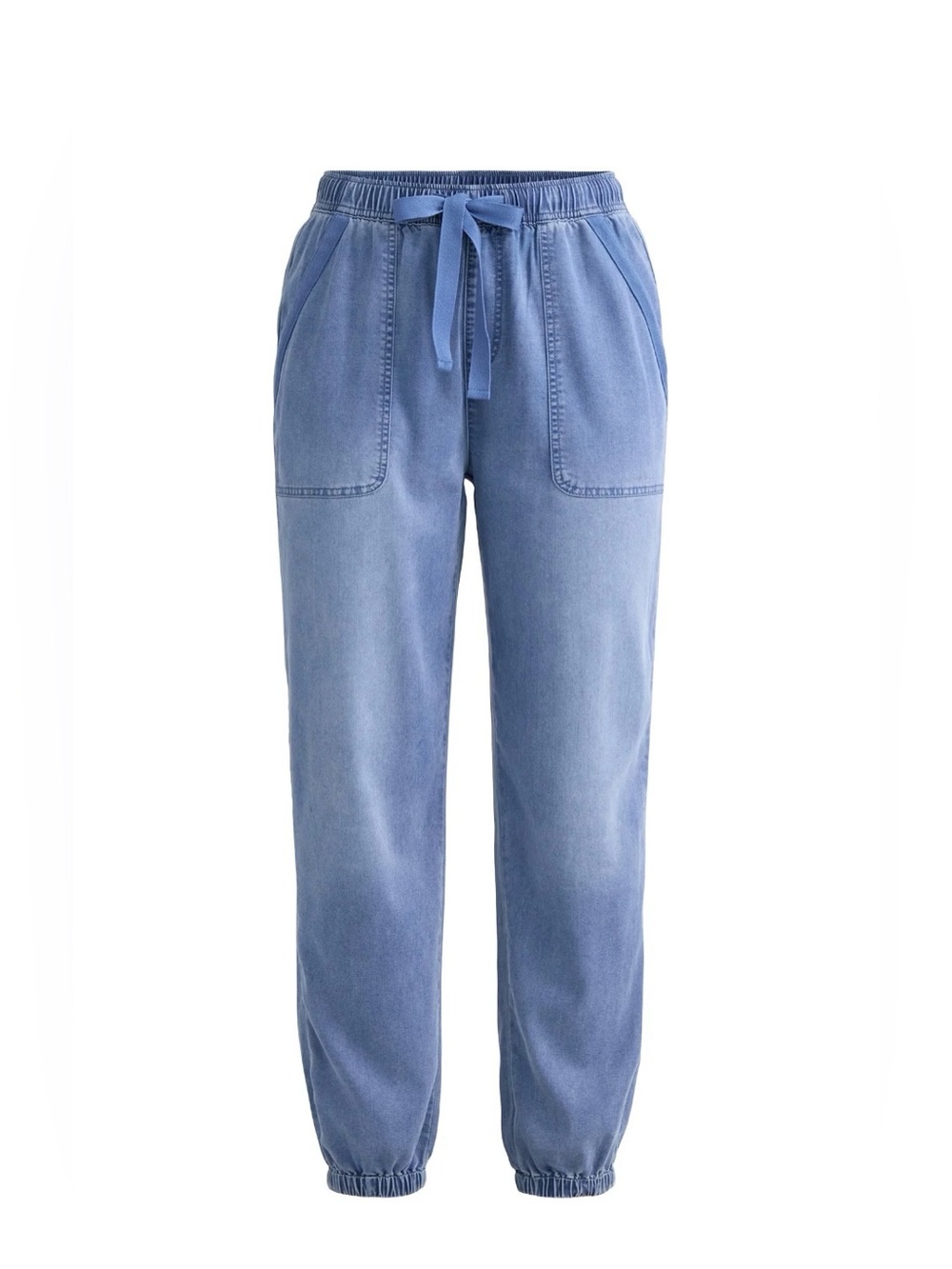 Time and Tru Blue Boyfriend Jogger Jeans with Drawstring Waist